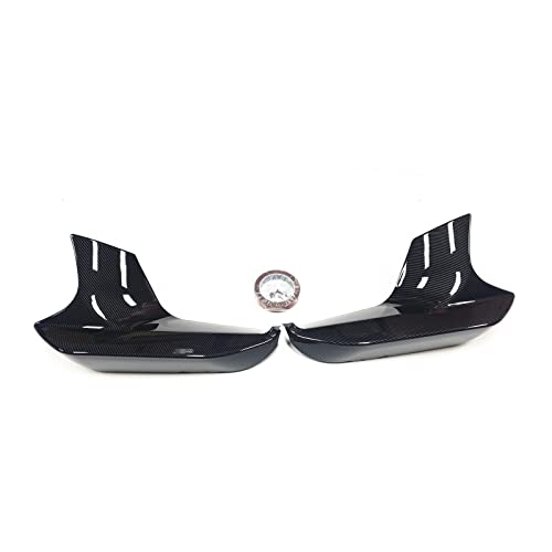 Compatible Pour BMW F90 M5 2018-2022 : Lèvre de pare-chocs avant latérale aspect fibre de carbone, aileron de feu antibrouillard, becquet de prise d'air, cadre de phare canard(Carbon Fiber Look)