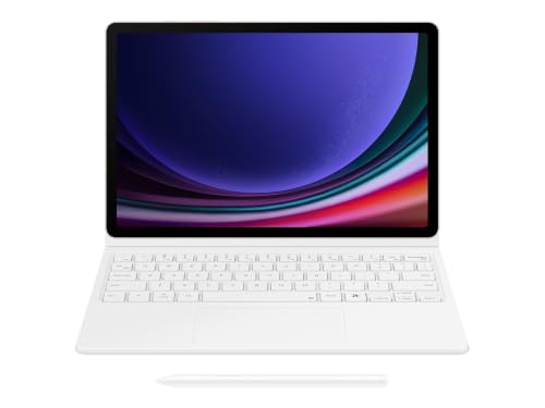 Samsung EF-DX725 Galaxy Tab S9 Tablet Case | Tab S9 FE with QWERTZ Keyboard and AI Button - Slim Two-Part Tablet Case - White
