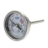 LALADEFIEE Termómetro Para Vino Control Preciso De La Temperatura Del Vino Dispositivo De Medición De Temperatura Acero Inoxidable Plateado