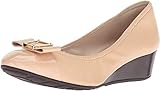 Cole Haan Womens Emory 40mm Bow Wedge II Nude Leather 9 B - Medium