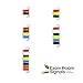 Kull Industries Exam Room Flags, Medical Door Flags for Doctors Offices, Hospitals and Clinics, Customize you Colors, 8 Flag System, 3 inch Short