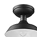 GLOBE Electric 44677 Kurt 1-Light Outdoor Indoor Flush Mount Ceiling Light, Matte Black, Bulb Not Included