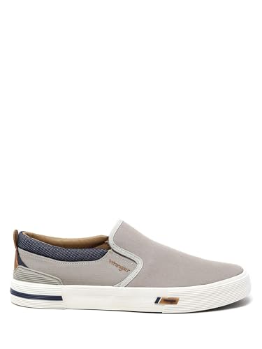 Wrangler Slip-on Gris WM21012A, chaussures en toile confortables pour hommes