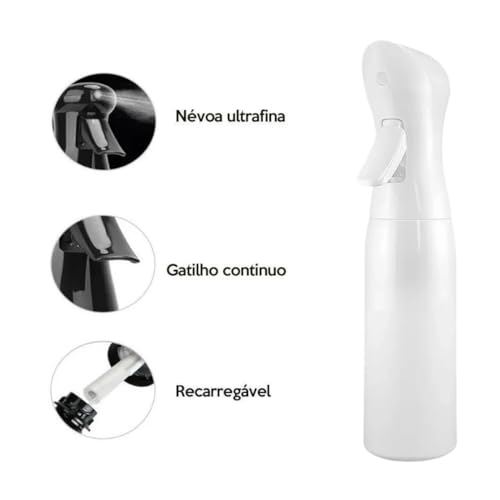 Lessmon Frasco de spray, frasco de spray de névoa de 300 ml para cabelo, pulverizador de névoa de ág