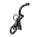 NRC&XRC Pair of Swivel Eye Snap Shackle Quick Release Bail Rigging Sailing Boat Marine Stainless Steel Clip-Black (Length:2-3/4inch 70MM)