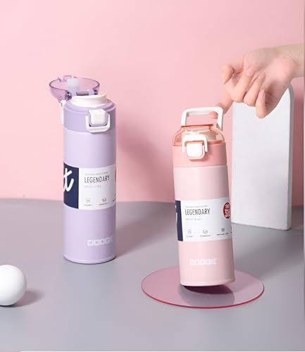 Image of Dodge Adventure,|SS316| Insulated Water Bottle Stainless Steel Bottle, with Double Wall Vacuum Insulation, 500 ml Hot & Cold Bottle (Pink)