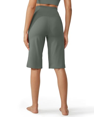 Image of Promover 14 inch /21 inch /23 inch /25 inch Inseam Capri Pants for Women Wide Leg Yoga Cropped Pants with Pockets Loose Casual Summer Pant