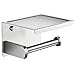 RUICER Porta Carta Igienica con Porta Cellulare - Portarotolo Carta Igienica Adesivo Porta Rotolo Carta Igienica da Parete per Bagno, SUS-304 Acciaio Inox