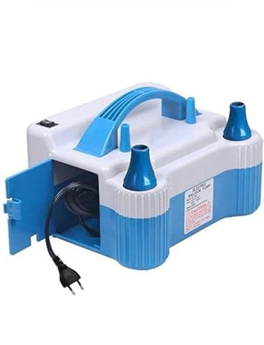 Image of High Power Electric Balloon Inflator Pump with Dual Nozzle, Balloon Blower Machine with Automatic & Manual Modes, Portable Balloon Pump for Party Decoration