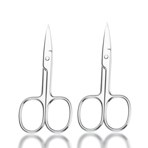 Pack de 2 Tijeras de Uñas y Cutículas Audentiax - Profesionales para Manicura, Pedicura y Cuidado Preciso de Uñas y Corta Cutículas de Manos y Pies