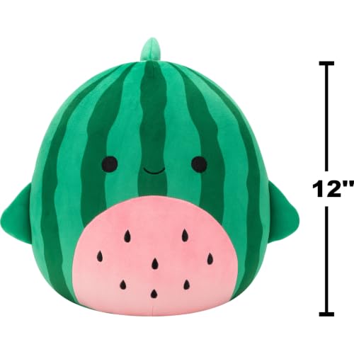 Image of Squishmallows Original 12in Christopher the Watermelon Whale - Official Jazwares Plush (Medium-Sized)