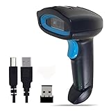 Rabitpos QR Code Scanner, Handheld Barcode Scanner Wireless 1D 2D Support Screen Scanning, Automatic Sensing Reader for POS, Warehouse, Supermarket, Retail Shop