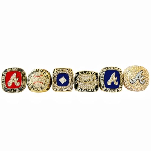CLASSIC SERIES ATL 1914-2021 CHAMPIONSHIP RING 6-Times Brave #Rarity Luxury Commemorative Sports Fan Detail Super Gift - Glory Collect Various Festivals Occasions with Sandalwood Box