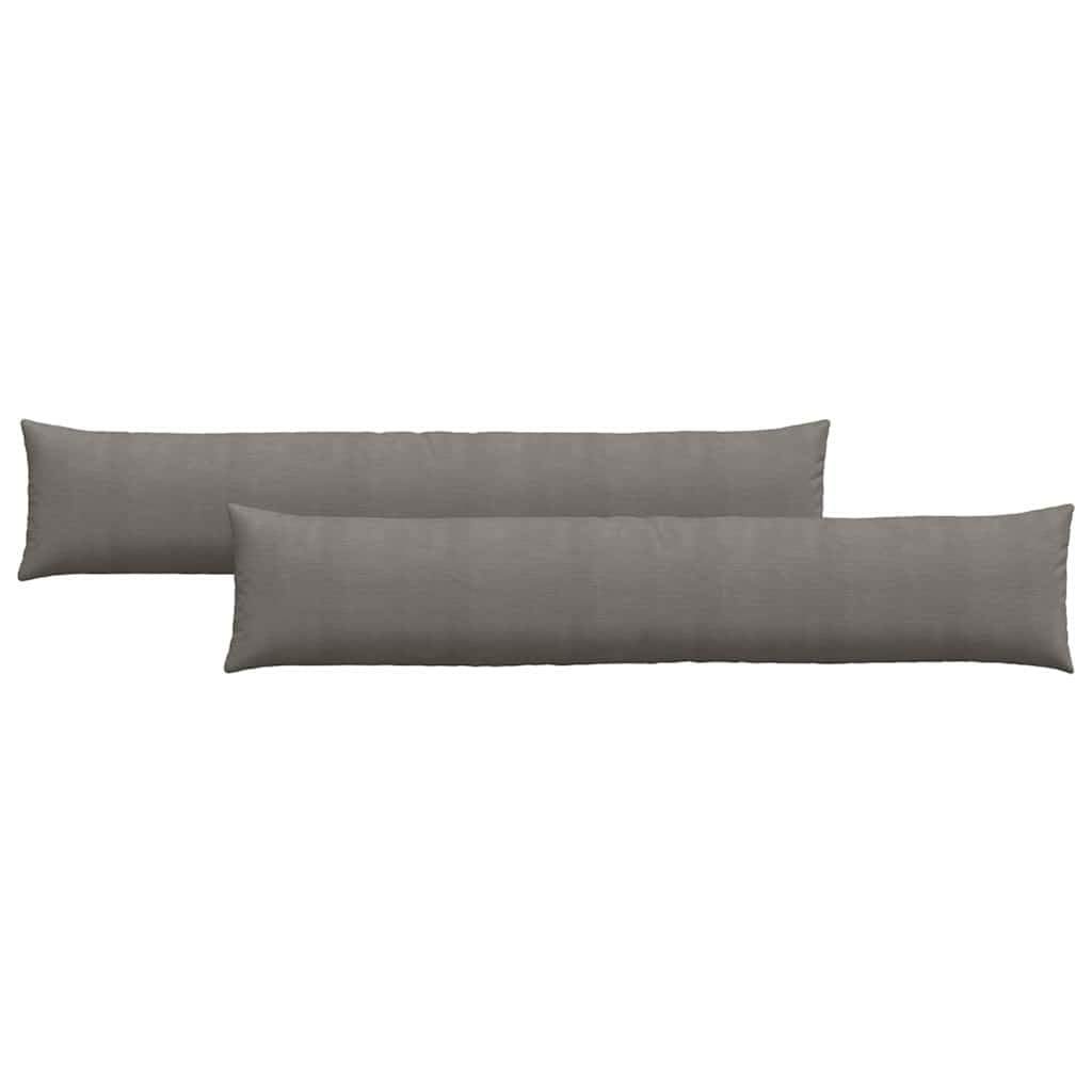 Grand coussin de canapé 200x40 en velours gris avec rembourrage ergonomique