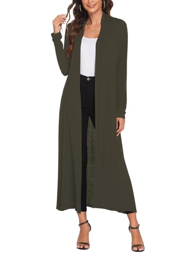 Image of Bluetime Women Floor Length Open Front Cardigan
