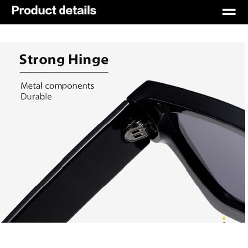 Neue 2025 Retro-Quadrat-Sonnenbrille mit dickem Rahmen und verstärktem Metallscharnier UV400