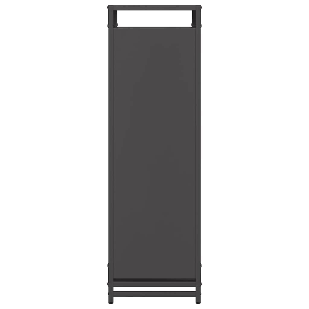 Genérico Leñero Negro 60x28x90 cm Acero Laminado en frío,Casa y jardín,Accesorios para hornos de leña y chimeneas,Bolsas y Soportes de leña-864211