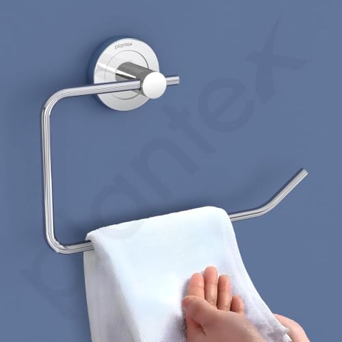Image of Plantex Stainless Steel Towel Ring for Bathroom /Towel Hanger for Wash Basin /Bathroom Accessories (Chrome) - Pack of 3