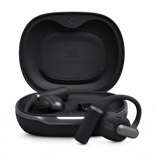 JBL SENSE PRO 完全ワイヤレスイヤホン/オープンイヤー/ハイレゾ/ワイヤレス充電/低音ブースト/マルチポイント/IP54防塵防水/音漏れ軽減/リキッドシリコン製イヤーフック/Bluetooth6/ブラック/JBLSENSEPROBLK