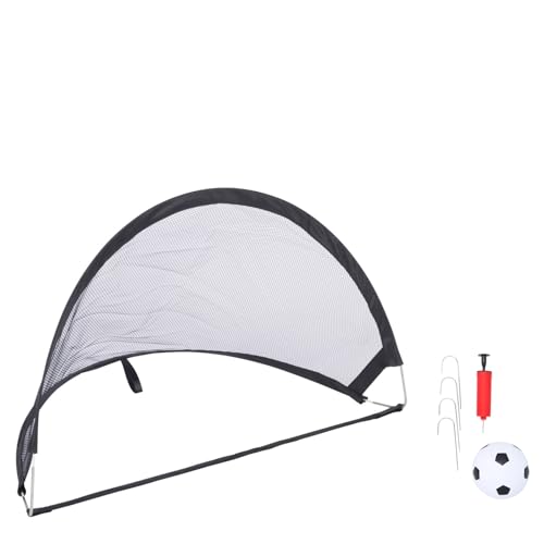 Dunlop Fußballtor - Tore - Pop-up - mit Ball, Pumpe und 4 Heringen - 2 Stück - 60 x 60 x 40 cm