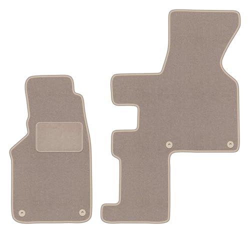 Tapis de Voiture pour VW Transporter T4 Caravelle 1993-2001 en Velours Noir Ensemble Avant 2 Pièces