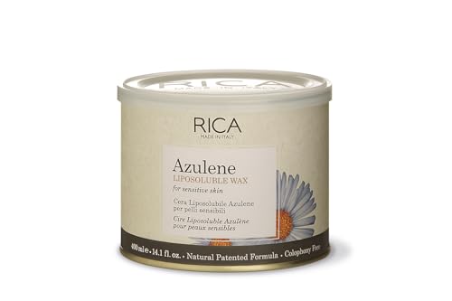 Cire d'épilation professionnelle RICA - Cire liposoluble AZULENE (Bleu) Pot de 400ml.