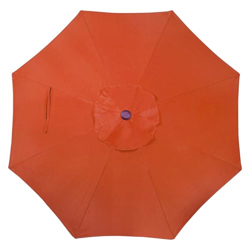 Image of Blissun 9' Outdoor Patio Umbrella, Outdoor Table Umbrella, Yard Umbrella, Market Umbrella with 8 Sturdy Ribs, Push Button Tilt and Crank