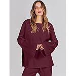 ANRABESS Womens 2 Piece Outfits Oversized Knit Sweater Set Wide Leg Pant Cozy Lounge Matching Pajama Sets 2025 Trendy Clothes - Image 3