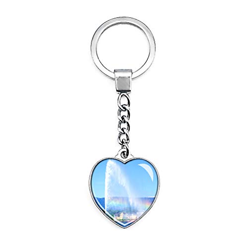 Hqiyaols Keychain Svizzera Jet Fountain Lake