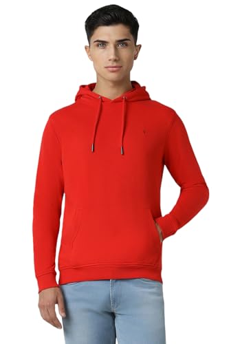 Image of Van Heusen Men's Hooded Neckline Full Sleeve Premium Cotton Blend Sweatshirt for Men | Effortless Styling | Comfort Wear