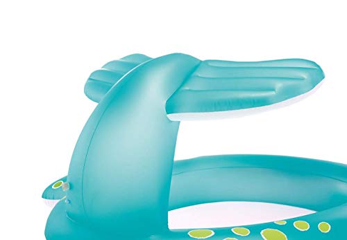 Image of LONGMIRE Inflatable Whale Spray Kiddie Portable & Foldable Kids Swimming Pool Outdoor & Indoor Baby Bath Tub Water Pool for 10 Years Up Kids and Adults