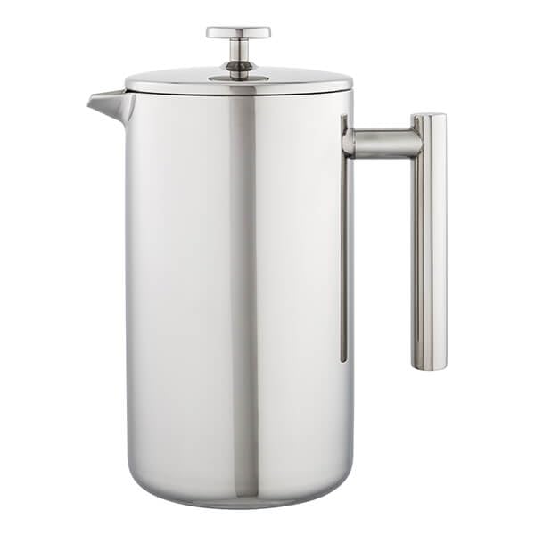 Stellar Double Wall Stainless Steel Cafetiere - 1.4L Stainless Steel Insulated French Press Coffee Maker, Silver Mirror