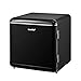 Comfee' RCD50BL2EURT(E) kleiner Kühlschrank, 47 Liter, Retro-Design, Mini-Kühlschrank, Tisch, einstellbarer Thermostat, leise, geeignet für Zuhause, Büro und Hotel, Schwarz [Energieklasse E]