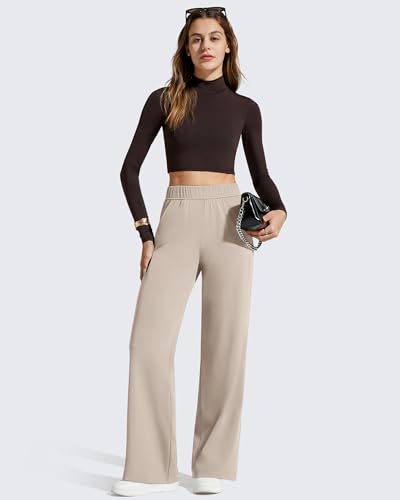 G4Free ShiftReady Women's Yoga Dress Pants with Pockets Wide Leg Work Pants Dressy Casual Trousers - Image 6