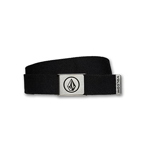 Volcom Ceinture en Toile Circulaire, Noir, Taille Unique Homme