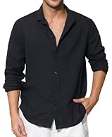 COMFORTABLE MATERIAL: Made of high-quality cotton linen fabric with shrink-proof treatment, this casual long sleeve shirt for men is lightweight, breathable, quick drying, skin-friendly, easy to iron, no colour fading after washing, ensuring you stay...