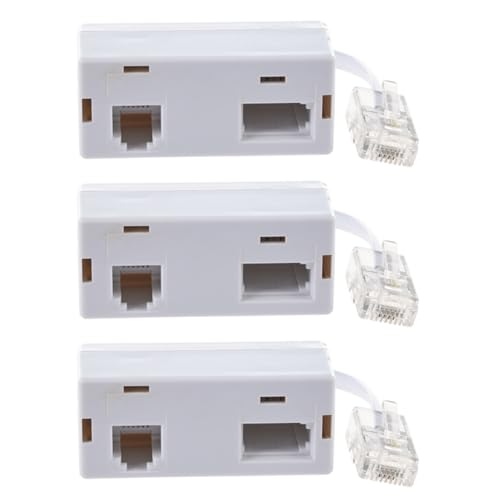 JSDNGURK 3X RJ45�v���O��BT RJ11�񎟃X�v���b�^�d�b�A�_�v�^