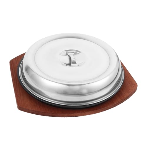 1 Juego Parrilla Teppanyaki Plato Cocina Lámina Peso Del Filete Sartén Para Carne Placa De Plancha Bandeja Para Asar Parrilla Eléctrica De Interior Sartenes Reja Acero Inoxidable Cabilock