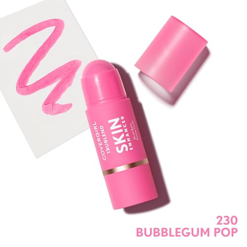 CoverGirl Trublend Skin Enhancer Blush Balm Stick, 230 Bubblegum Pop, Vegan Formula, Easy to Use, Glides on Effortlessly, Non-Greasy, Doesn't Crease, 0.21oz - image 2