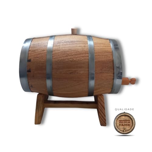 Barril Tonel Corote Carvalho Nacional Cachaça Pinga Whisky Vinho Gim Scotch 1 litro