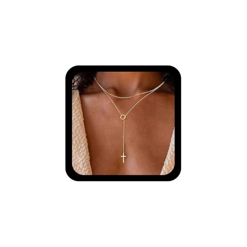 Collier ras du cou en forme de Y et pendentif crucifix pour sublimer vos tenues d'été