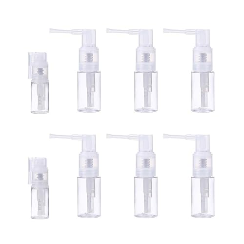 Lot de 8 flacons polyvalents transparents pour produits de toilette, poudres, produits de soins personnels, conteneurs