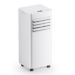 Climatizzatore mobile 9000 BTU, 4 in 1 (raffreddamento/deumidificazione/ventilazione/modalità sleep), telecomando, display LED, timer 24h e sicurezza per bambini, ideale per casa, ufficio, campeggio