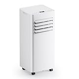 Climatiseur mobile 9000 BTU, 4 en 1 (refroidissement/déshumidification/ventilateur/mode veille), télécommande, écran LED, minuterie 24h et sécurité enfant – Idéal pour la maison, le bureau, le camping
