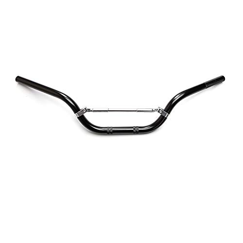 Guidon moto 22mm noir haute résistance pour guidage précis