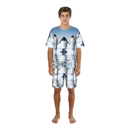 Pyjama d'été col rond homme pour rester au frais avec style grâce aux poches intégrées
