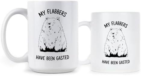 LIBBY'S BENCHMARK27 DESIGNS My Flabbers Have Been Gasted Mug Funny Bear Coffee Cup image 5
