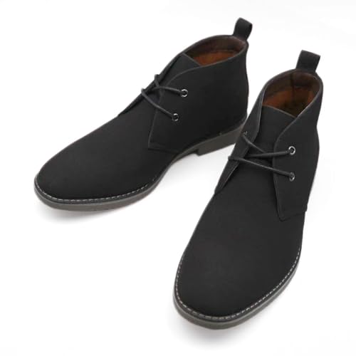 Image of Finishing & Sewing Men's Classic Dress Casual Chukka Boots Lace Up Desert Ankle Boots