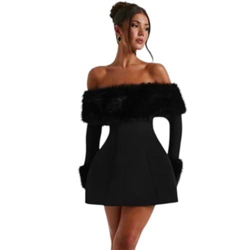 Women's Long Sleeve Short Prom Dress Ruched Satin Off Shoulder Mini Cocktail Party Dresses3