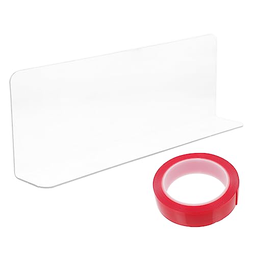 OUNONA Supermarket Shelf Dividers Shaped Classification Baffles with Tape Standard Transparent Nano Adhesive for Neat Organization Stores Libraries and Homes